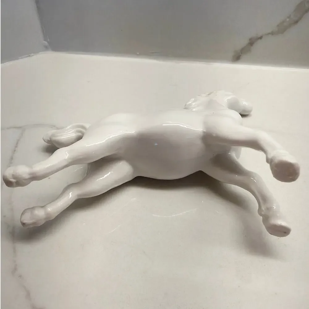 Vintage Blanc de Chine Horse Figurine - Chinese Export Porcelain, 1950s